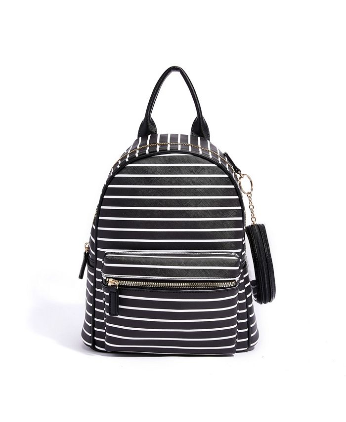 LIKE DREAMS Good Vibes Striped Vegan Leather Backpack - Macy's