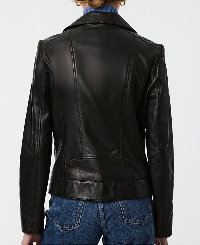 Bernardo Smooth Leather Moto Jacket - Macy's