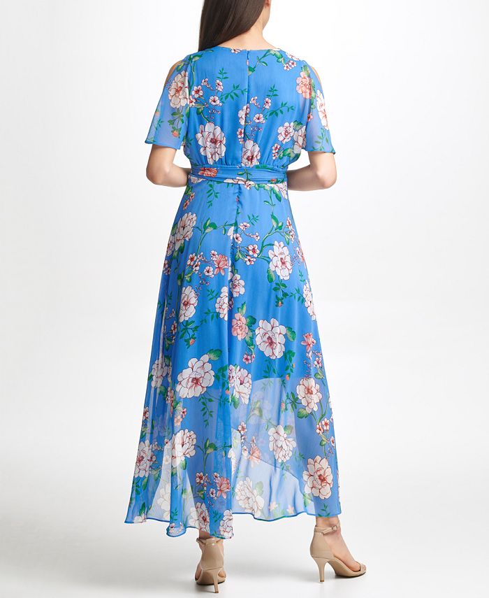 Jessica Howard Petite Floral-Print Faux-Wrap Dress - Macy's