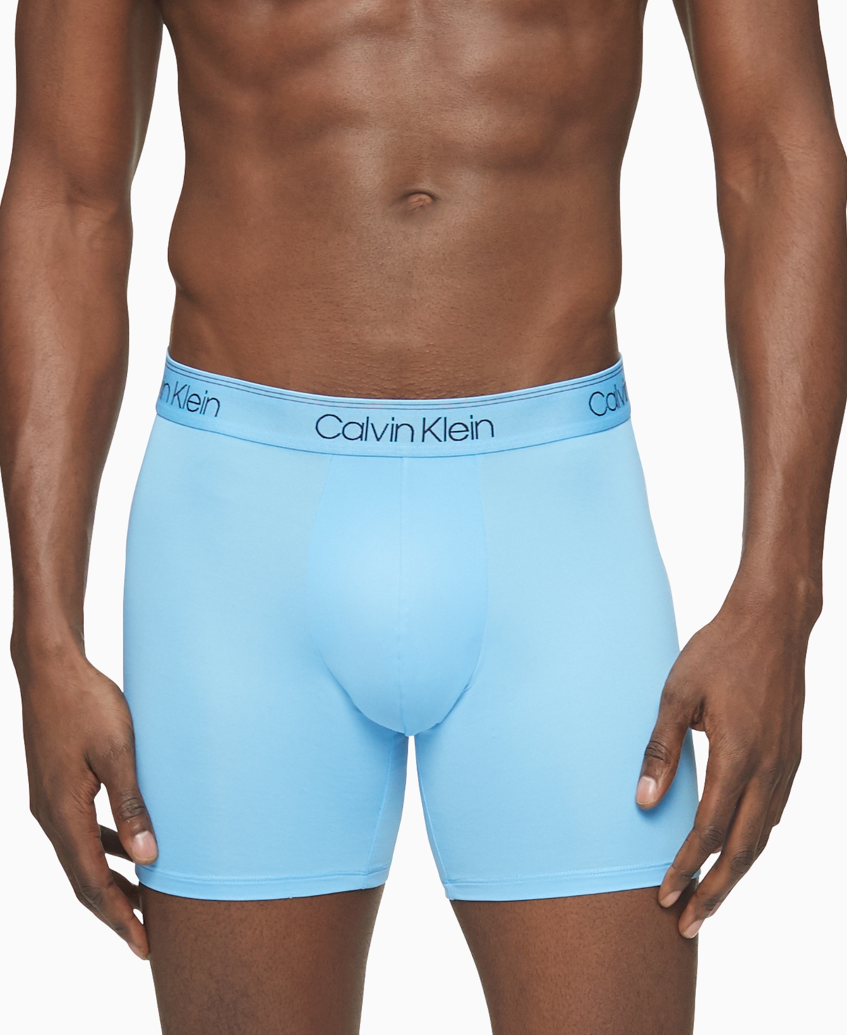Shop Calvin Klein Men's 3-pack Microfiber Stretch Boxer Briefs Underwear In Navy,artesian,paradise