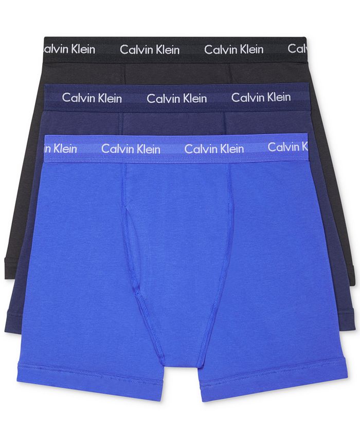Calvin Klein Men's 3-Pack Cotton Stretch Boxer Briefs & Reviews - Underwear  & Socks - Men - Macy's