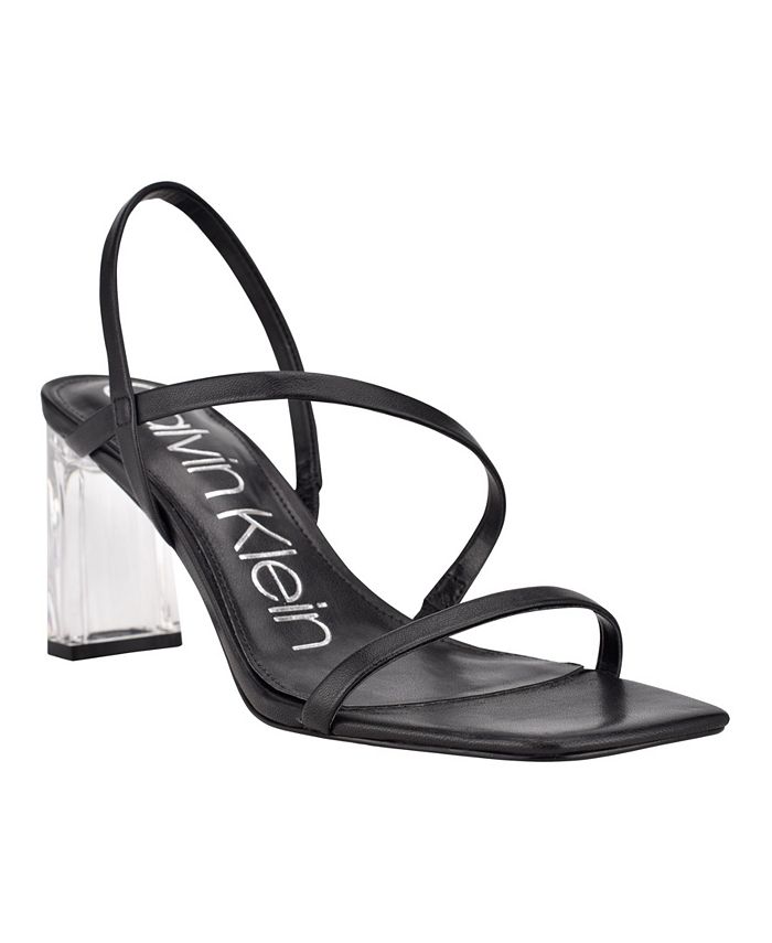 Calvin Klein Women's Idina Strappy Clear Block Heel Strappy Dress Sandals &  Reviews - Sandals - Shoes - Macy's