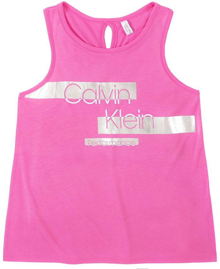 Calvin Klein Big Girls Cross Back Tank Top & Reviews - Shirts & Tops ...