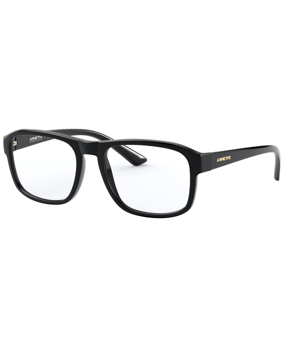 AN7176 Men's Oval Eyeglasses - Black
