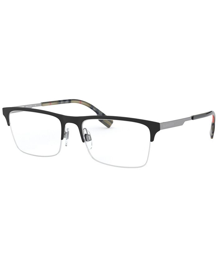 Burberry BE1344 Men's Rectangle Eyeglasses & Reviews Eyeglasses by