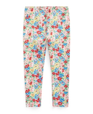 Little Girls Floral Stretch Jersey Legging Pants