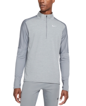 Nike Men's Dri-fit Element Half-zip Running Top In Smoke Grey