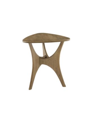 Blaze Triangle Wood Side Table