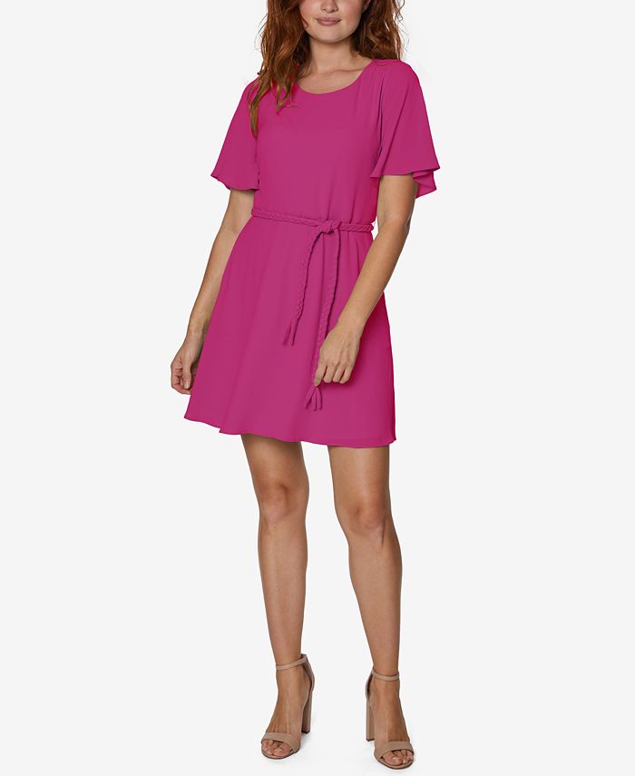 SAGE COLLECTIVE Petite Belted FlutterSleeve Dress Macy's