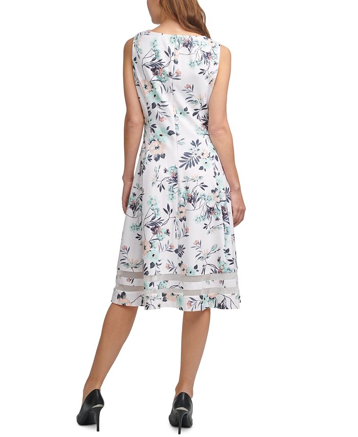 Calvin Klein Floral Midi Dress & Reviews - Dresses - Women - Macy's