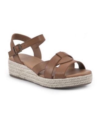 white mountain wedge sandals