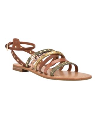 gbg los angeles women's caura strappy flat sandals