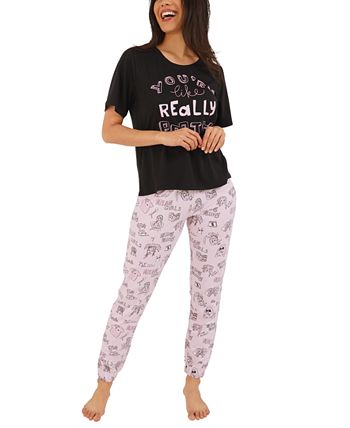 Munki Munki Retrospective Mean Girls T-Shirt & Pants Women's 2-Pc Pajama  Set NWT