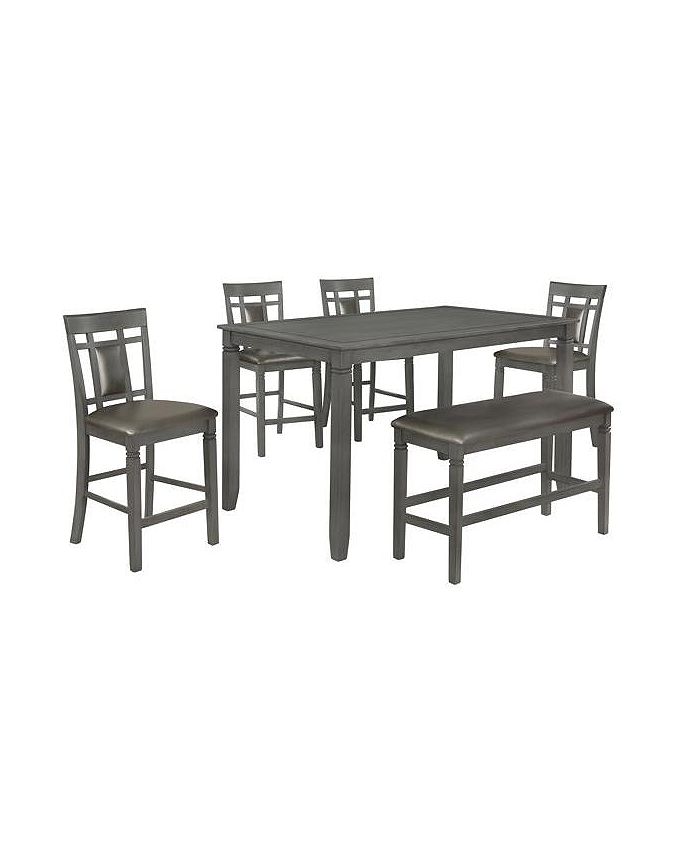 Macy's CLOSEOUT! Arrowhead Dining Table + 4 Side Chairs + Bench