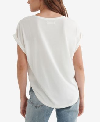 Women's Short Sleeve Sandwash Dolman T-Shirt