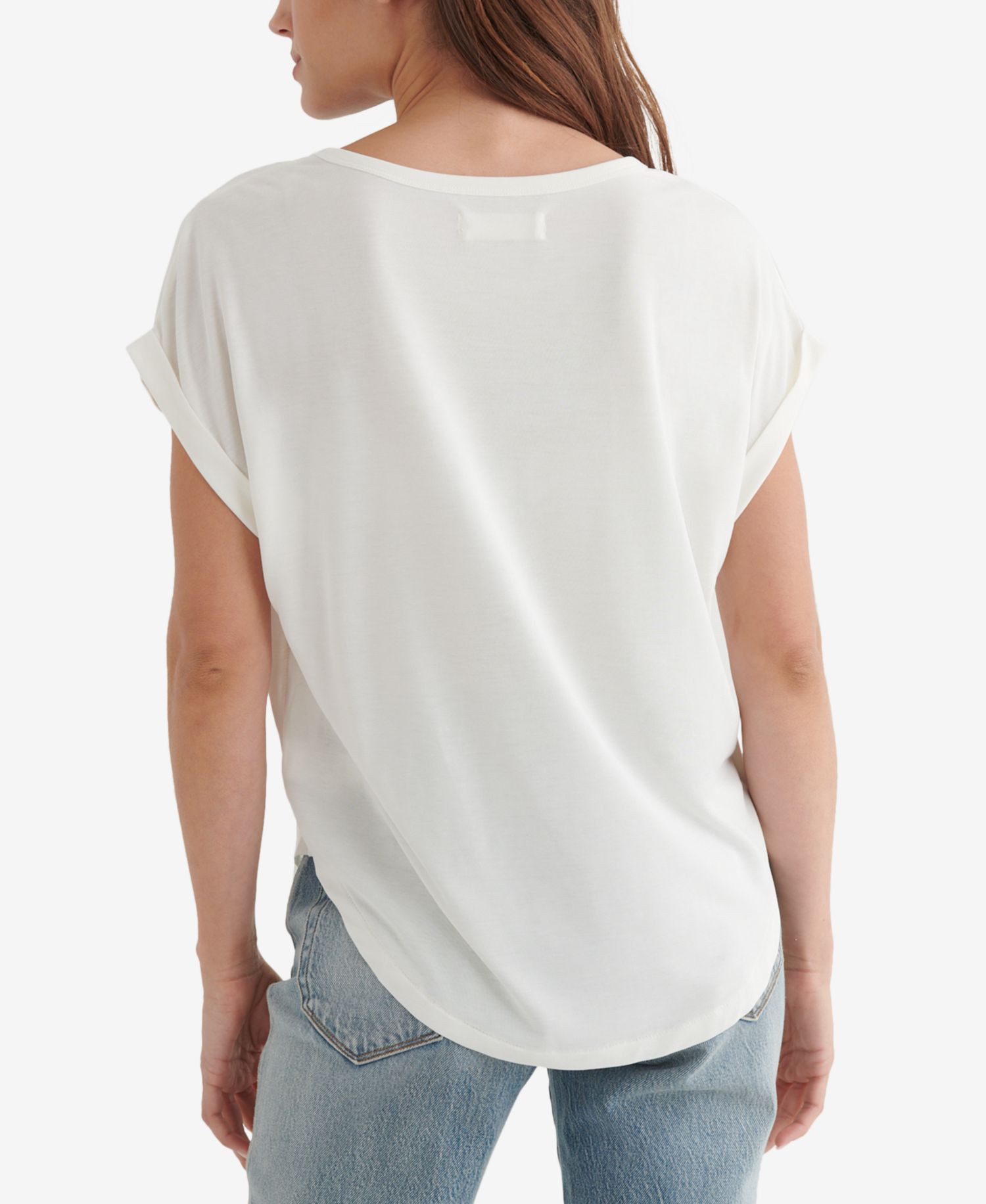 Women's Short Sleeve Sandwash Dolman T-Shirt