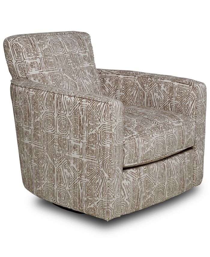 Furniture CLOSEOUT! Jordani 33" Fabric Swivel Accent Chair, Created for