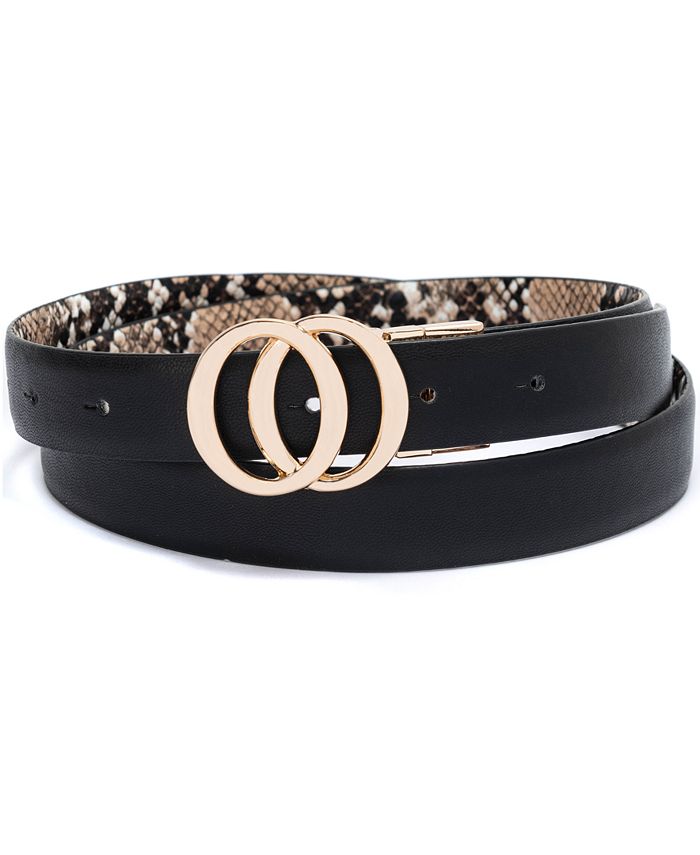 INC International Concepts Double-Circle Reversible Belt, Created for ...