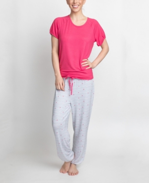 Muk Luks T-Shirt & Printed Pants Pajama Set