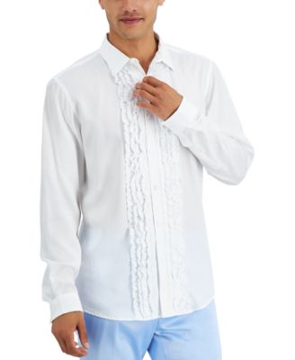 men's ruffled tuxedo shirt