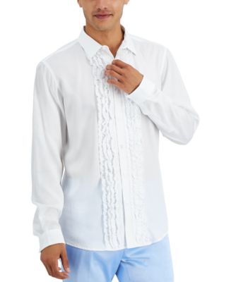 INC International Concepts Men's Ruffled Tuxedo Shirt, Created for Macy ...