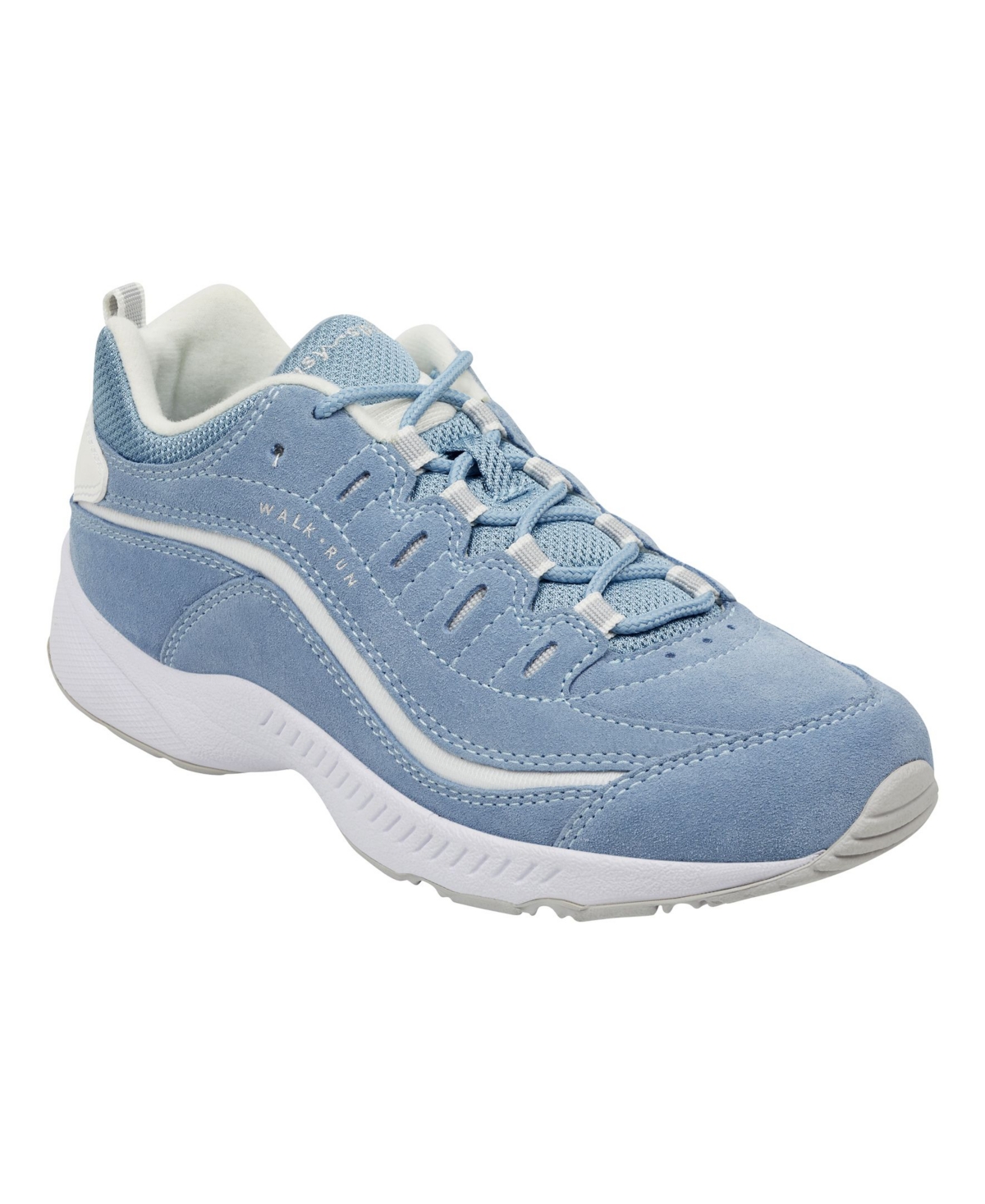 Shop Easy Spirit Women's Romy Round Toe Casual Lace Up Walking Shoes In Light Blue