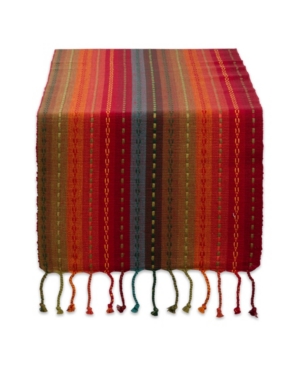 Design Imports Stripe with Fringe Table Runner