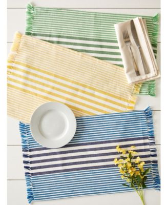 Stripes with Fringe Placemat, Set of 6