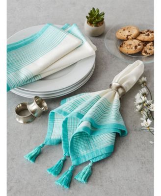 Variegated Stripe with Tassel Napkin, Set of 6
