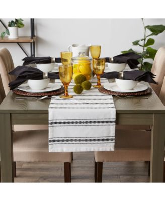 Zig Dobby Stripe Table Runner