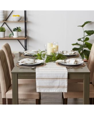 Zig Dobby Stripe Table Runner