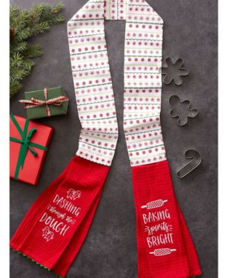 Kitchen Towel Holiday Baking Kitchen Scarf, 4" x 70"