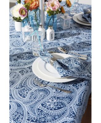 Paisley Print Outdoor Tablecloth with Zipper, 60 Round