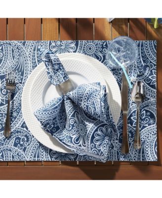 Paisley Print Outdoor Placemat, Set of 6