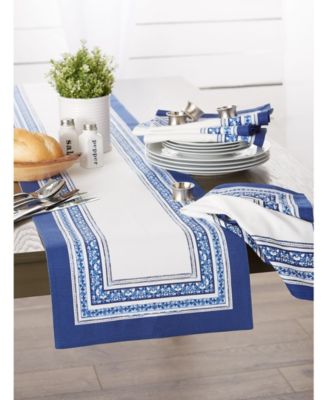 Porto Stripe Print Table Runner, 14" x 72"