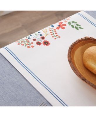 Flower Garden Embellished Table Runner, 14" x 72"
