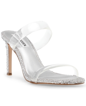 Steve Madden Women's Just Rhinestone Vinyl Sandals
