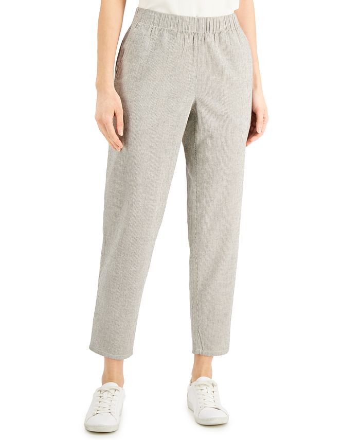 Eileen Fisher Organic Tapered Ankle Pants, Regular & Plus - Macy's