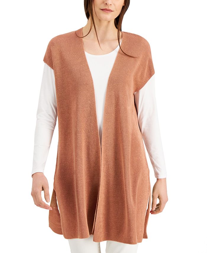 Eileen Fisher Organic Sweater Vest, Regular & Petite & Reviews - Sweaters -  Women - Macy's
