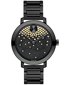 Women's Swiss Bold Evolution Black Ion-Plated Steel Bracelet Watch 34mm