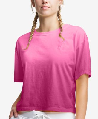 Womens Cotton Ombre Cropped T-Shirt