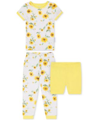 Max & Olivia - Baby Girls 2-Piece Sunflower-Print Pajama Set with Shorts