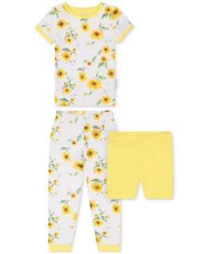 Max & Olivia Toddler Girls 2-Piece Sunflower-Print Pajama Set with Shorts