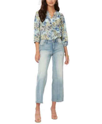 NYDJ Teresa Wide-Leg Cropped Denim 