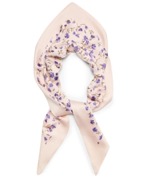 Steve Madden Floral-Print Matte Satin Kite Scarf