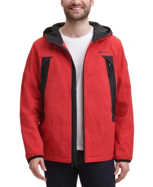 Dkny Men's Regular-Fit Hooded Rain Jacket