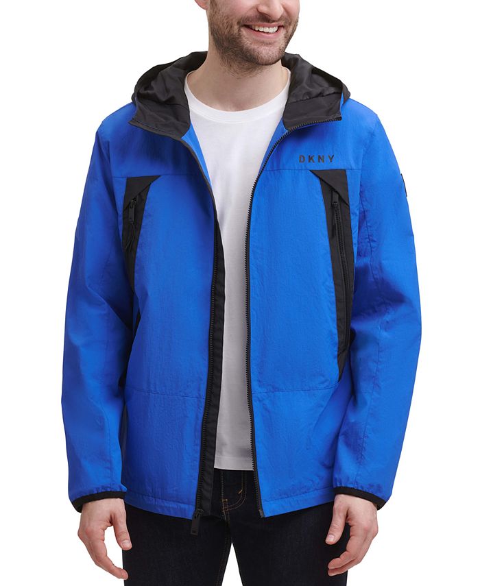 DKNY Men's Regular-Fit Hooded Rain Jacket - Macy's
