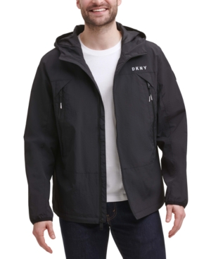 Dkny Men's Regular-Fit Hooded Rain Jacket