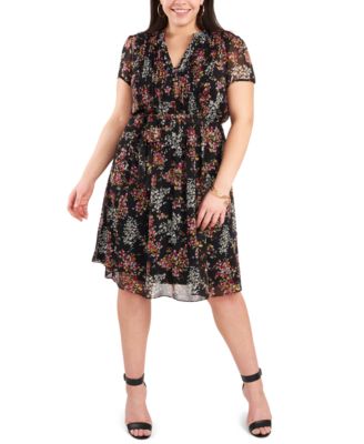 msk short sleeve shirt dress