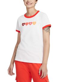 Logo Hearts Graphic Ringer T-Shirt